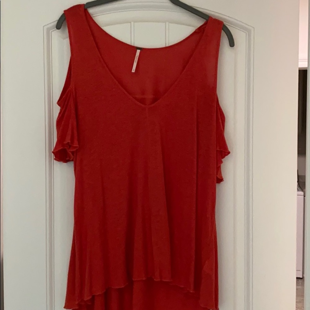Free people cold shoulder tee